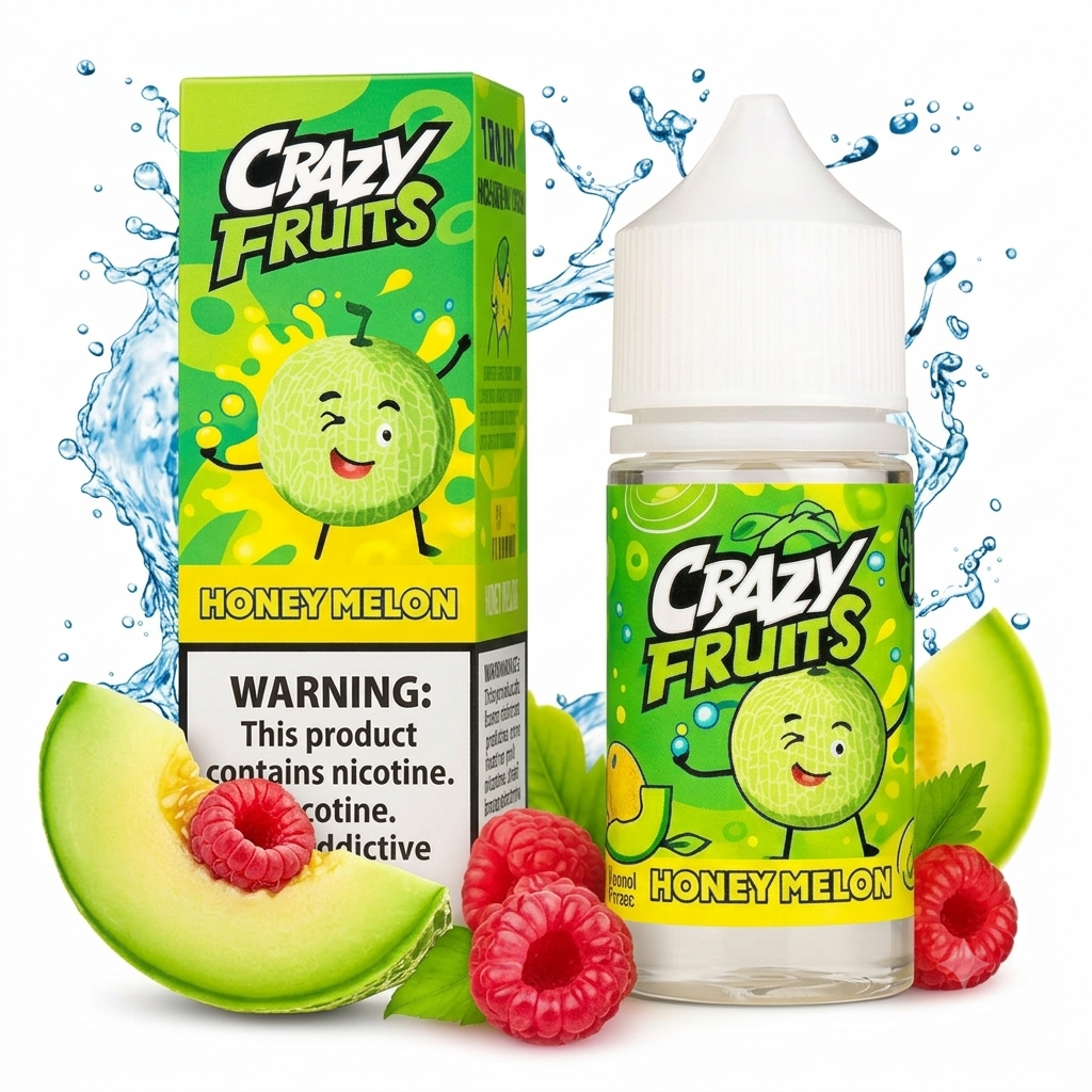 Crazy Fruits – Honey Melon & Fresh Raspberry E-Liquid  30Ml