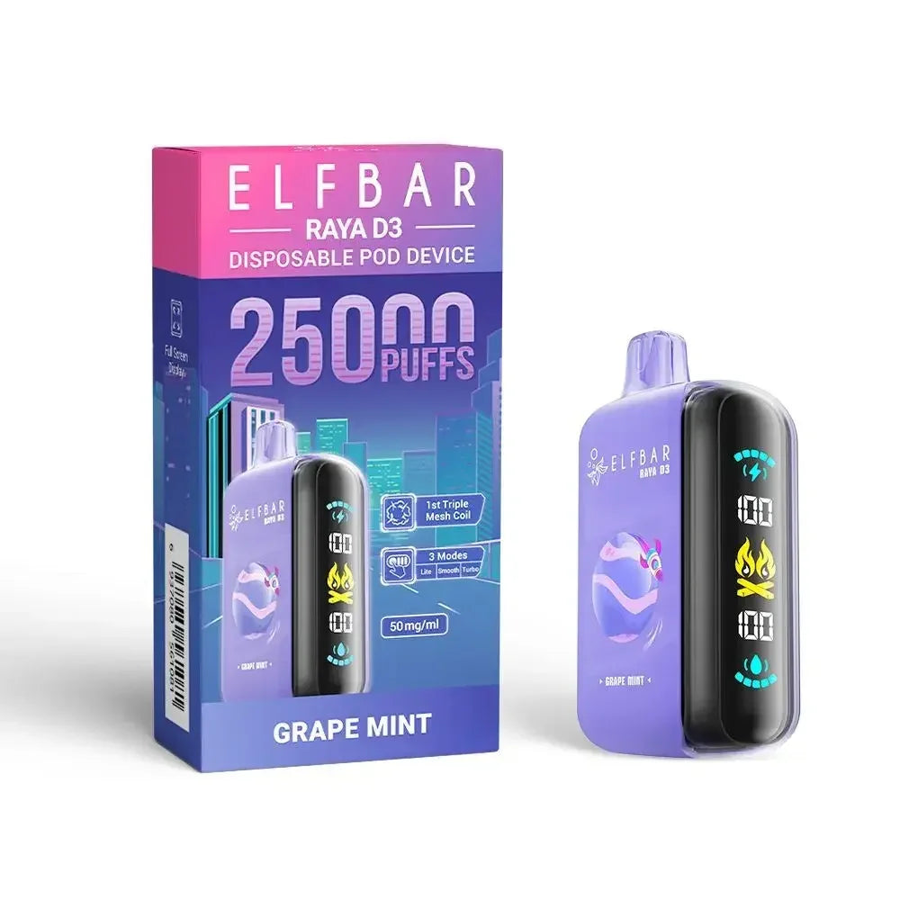 Elfbar Raya D3 25k Puffs Vape Shop Kerala Disposable Vape
