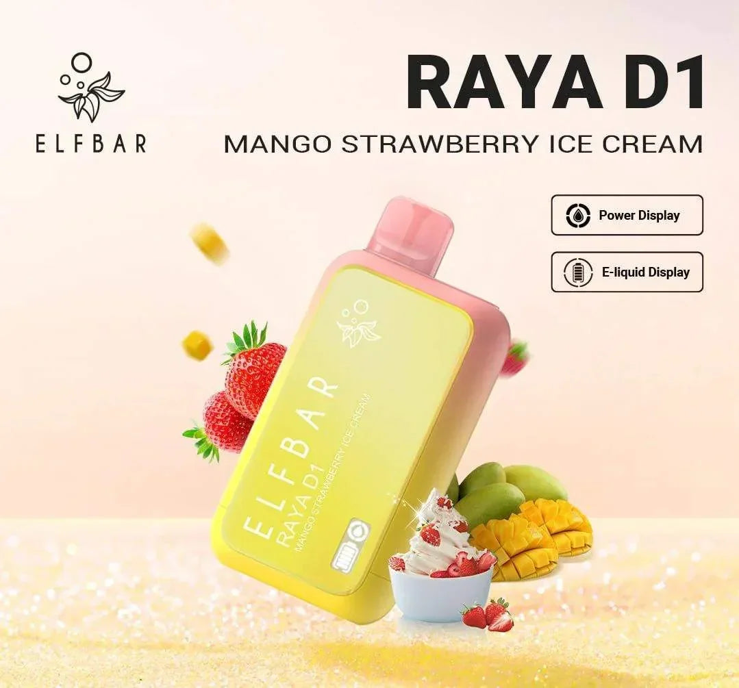 Elfbar Raya D1 – Peach Ice 13K Puffs Vape Shop Kerala Disposable Vape
