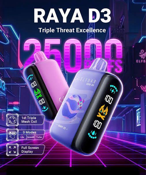 Elfbar Raya D3 25k Puffs Vape Shop Kerala Disposable Vape