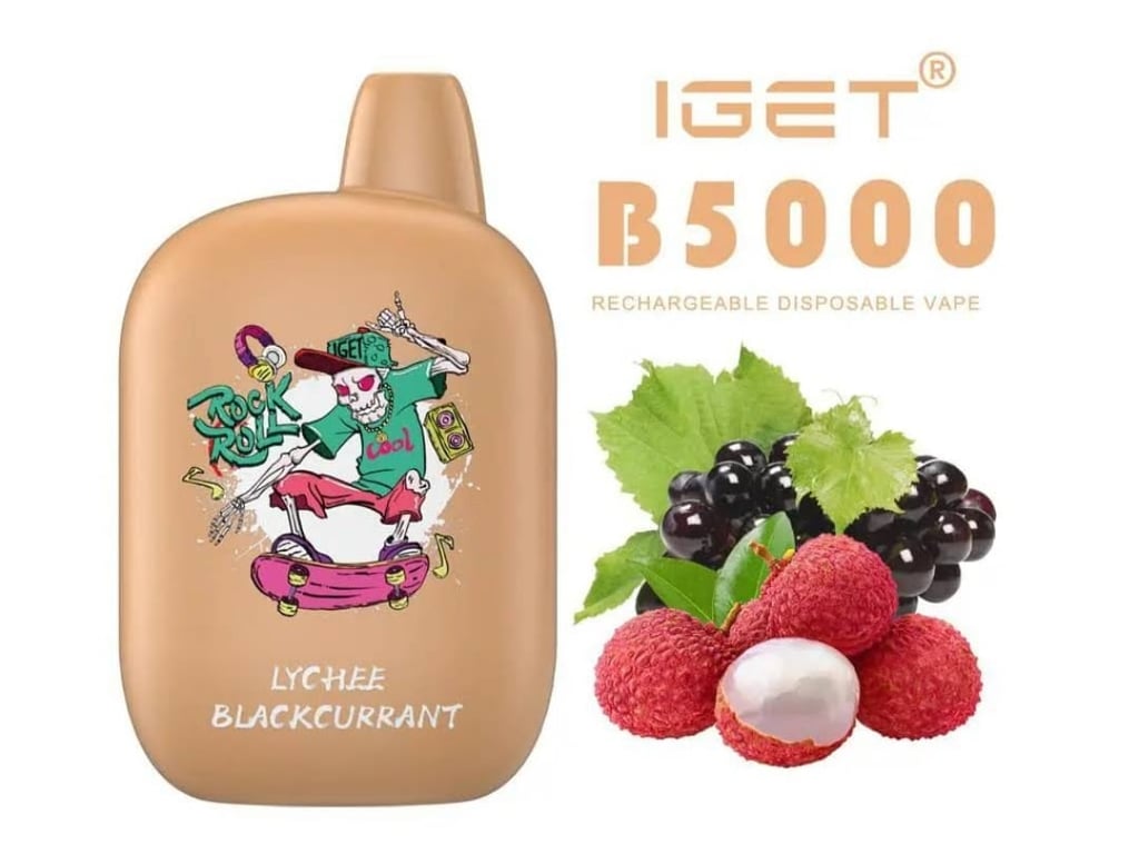 Iget B5000 Lychee Blackcurrant Vape Shop Kerala Disposable Vape